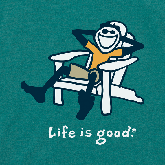 Life Is Good Men's Tee, Spruce Green (Size L)